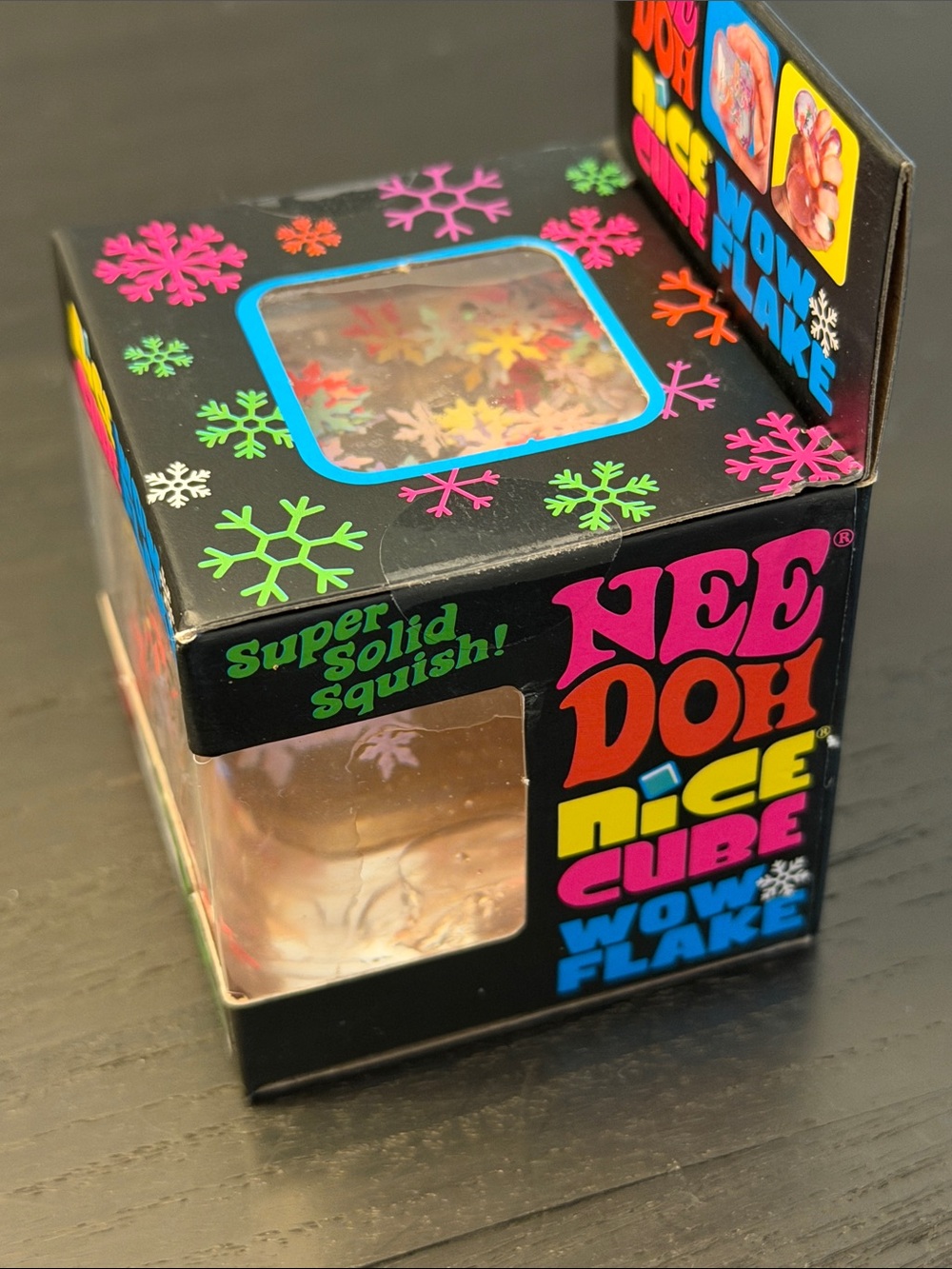 Needoh Nice Cube Wow Flake - Clear Squishy Toy* New and Authentic * - Picture 3 of 3
